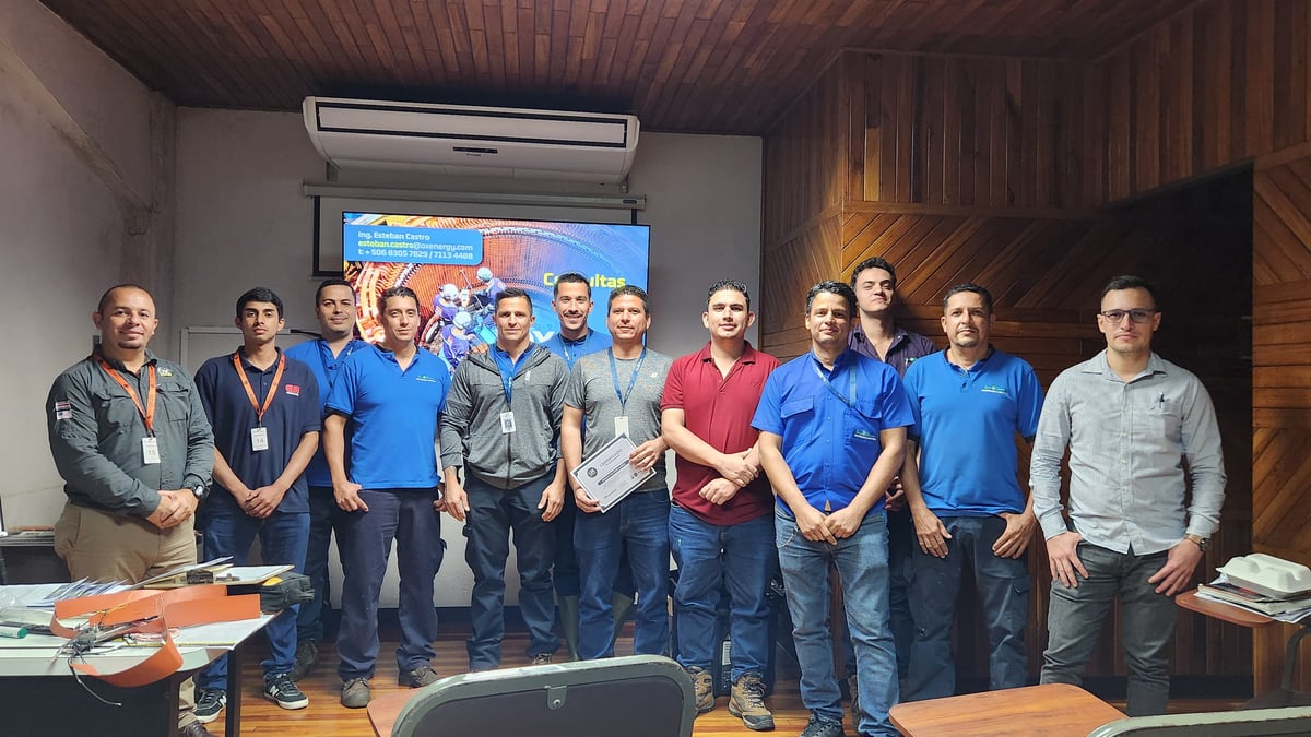 Capacitaciones específicas en empresas para equipos técnicos sobre cómo mantener la eficiencia de los motores industriales | On-site training for technical teams on maintaining industrial motor efficiency.
